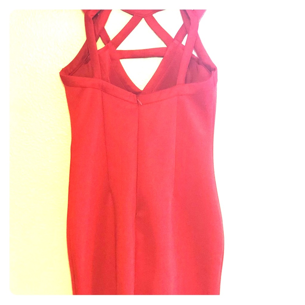 Red mini dress